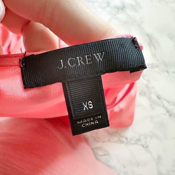 J. Crew Peach Pink 100% Silk Scoop Neck Maxi Dress women's size XS - Picture 7 of 11
